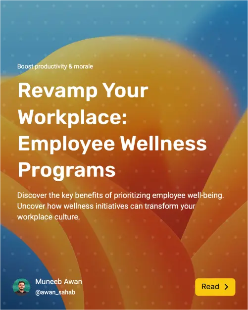 Instagram carousel template for workplace wellness programs