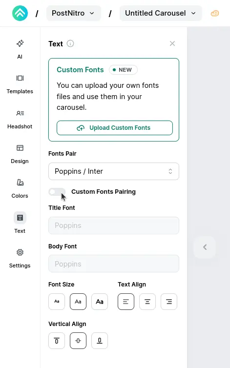 Enable Custom Font Pairing