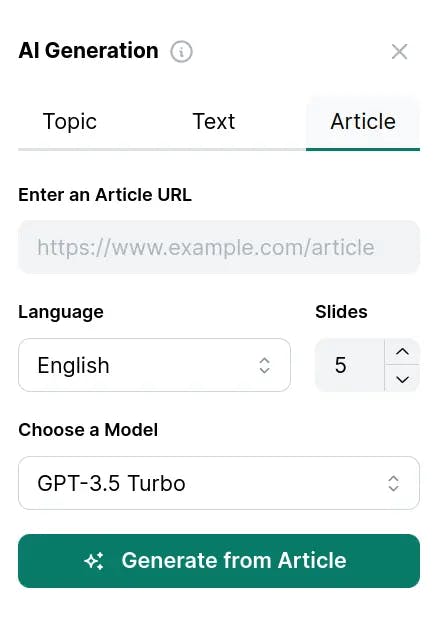 Generate From Topic