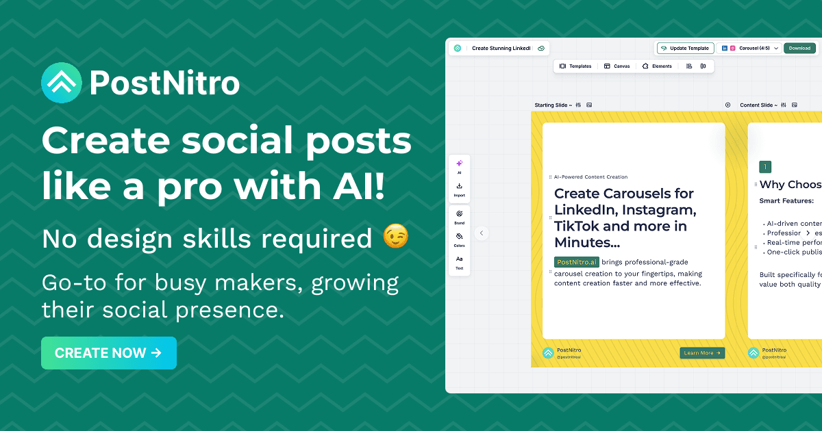 PostNitro is an easy to use carousel editor for everyone!